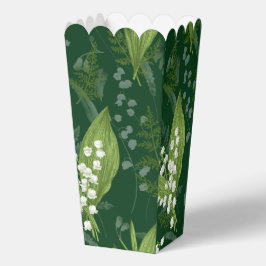 Caixinha De Lembrancinhas Lily of Valley com Ferns | Verde Escuro