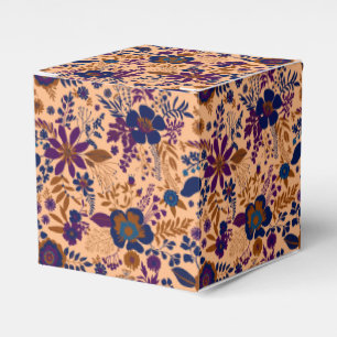 Caixinha De Lembrancinhas Lindo padrão floral em pastel laranja com estilo r