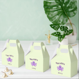 Caixinha De Lembrancinhas Lindo polvo roxo verde