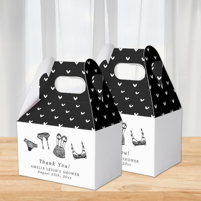 Caixinha De Lembrancinhas Lingerie Noiva Chuva de Presentes Moderno Script B (Criador carregado)