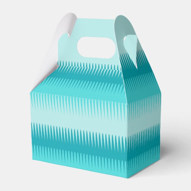 Caixinha De Lembrancinhas Linhas de dente de cão obrigado verde azul-tez sua (Frente)