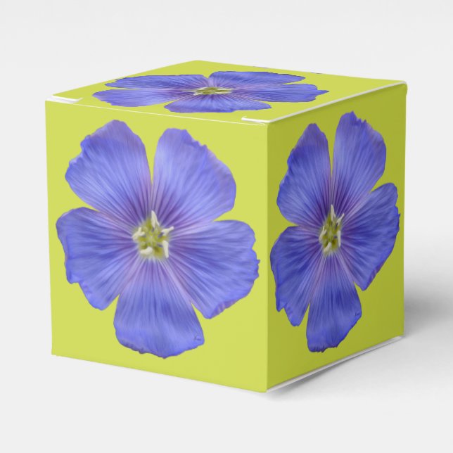 Caixinha De Lembrancinhas Linho Azul nº 1 (Frente)