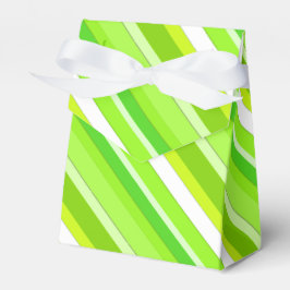 Caixinha De Lembrancinhas Listras doces em camadas - verde limão e branco