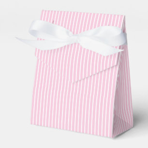 Caixinha De Lembrancinhas Listras Elegantes Branco - Rosa Claro
