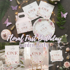 Caixinha De Lembrancinhas Little Fairy Floral Garden First Birthday 