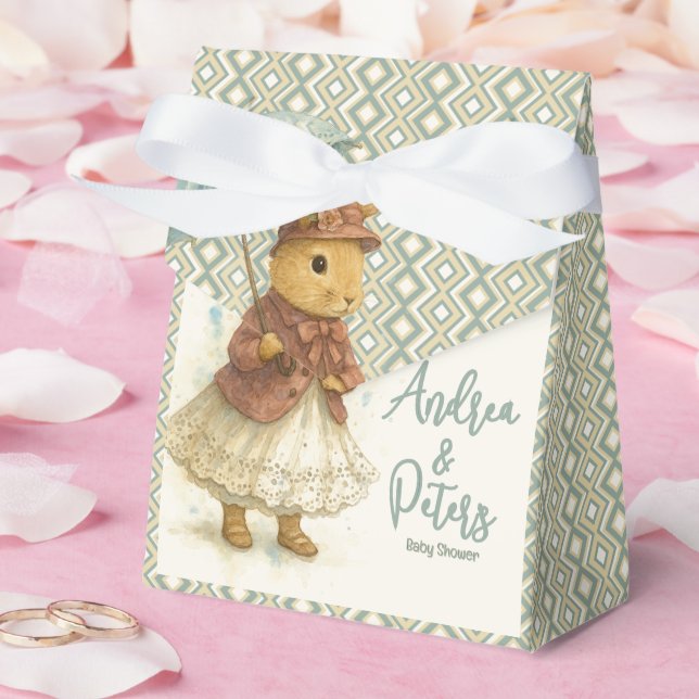 Caixinha De Lembrancinhas Little Rabbit Baby Shower for Girl (Casamento)