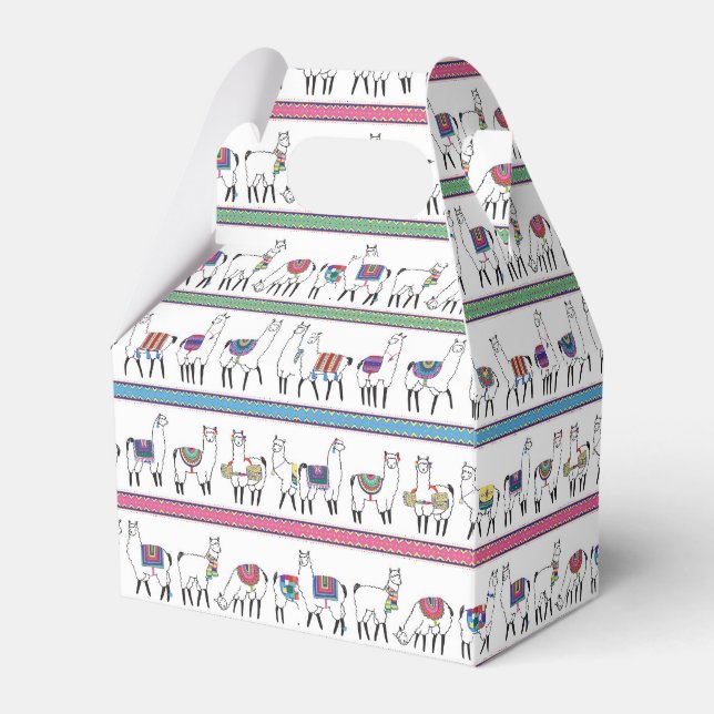 Caixinha De Lembrancinhas Llama Stripe Pattern (Frente)