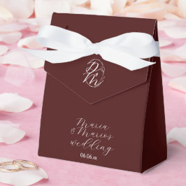 Caixinha De Lembrancinhas Logotipo de casamento floral delicado e elegante e