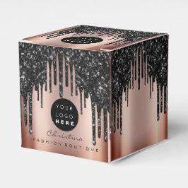 Caixinha De Lembrancinhas Logotipo Personalizado Glitter Black Drives Boutiq