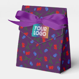 Caixinha De Lembrancinhas Logotipo Personalizado Vermelho Azul EggPlant Impr