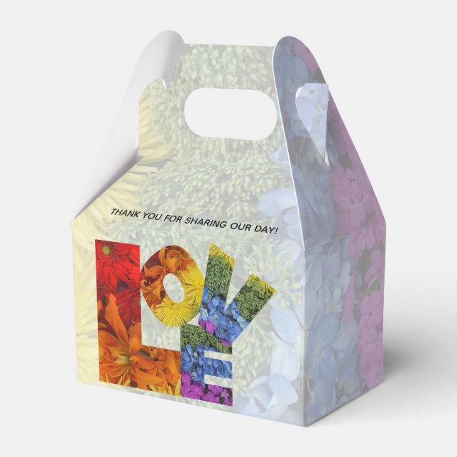 Caixinha De Lembrancinhas LOVE Flowers Mesma Coleção de Casamentos Sexuais (Frente)