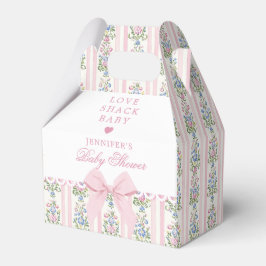 Caixinha De Lembrancinhas Love Shack Baby Coquette Bow Floral Baby Shower