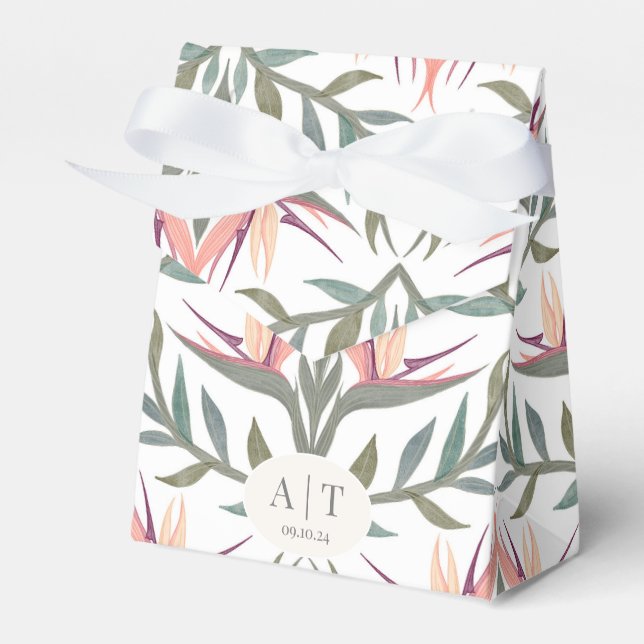 Caixinha De Lembrancinhas Lovebird in Paradise Favor Box (Frente)