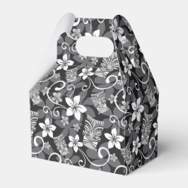 CAIXINHA DE LEMBRANCINHAS LUAU TIKI PATTERN (CHARCOAL)