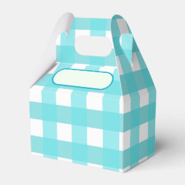 Caixinha De Lembrancinhas Lunch Box Vichy bleu ciel