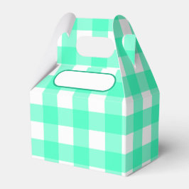 Caixinha De Lembrancinhas Lunch Box Vichy bleu turquoise