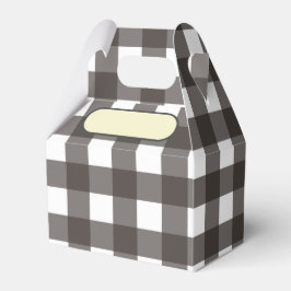 Caixinha De Lembrancinhas Lunch Box Vichy gris anthracite