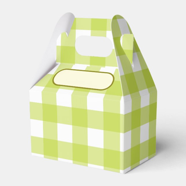 Caixinha De Lembrancinhas Lunch Box Vichy Gris clair (Frente)