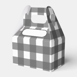 Caixinha De Lembrancinhas Lunch Box Vichy gris clair