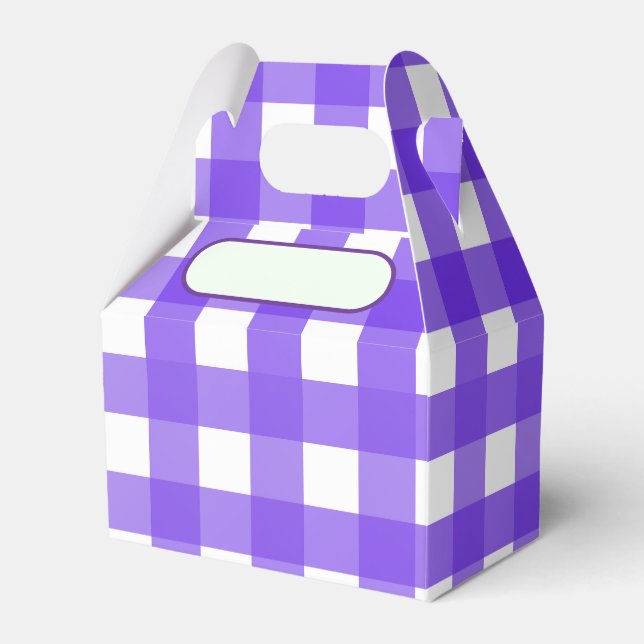Caixinha De Lembrancinhas Lunch Box Vichy Lavande (Frente)