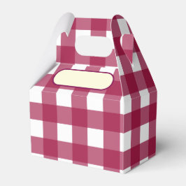 Caixinha De Lembrancinhas Lunch Box Vichy rouge cerise