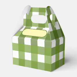 Caixinha De Lembrancinhas Lunch Box Vichy vert 
