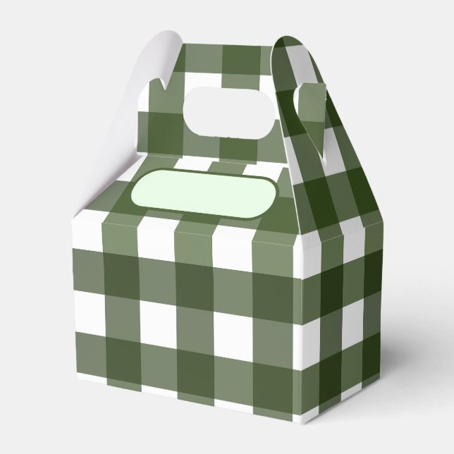 Caixinha De Lembrancinhas Lunch Box Vichy vert d'Alsace (Frente)
