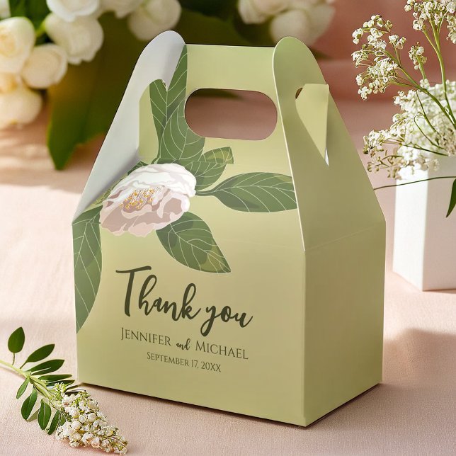 Caixinha De Lembrancinhas Lush Flower e Greenery Elegante (Lush Flower and Greenery Elegant Favor Boxes)