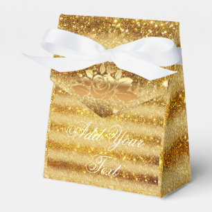 Caixinha De Lembrancinhas Luxo Monogramado Brilho Dourado Popular
