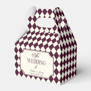 Caixinha De Lembrancinhas Luxo Velho Dinheiro Vinho Marfim Casamento Vintage