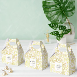 Caixinha De Lembrancinhas Luxury Chic Winter White E Dourado Casamento