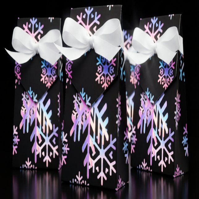Caixinha De Lembrancinhas Luxury Holographic Snowflake Christmas Collection  (Criador carregado)