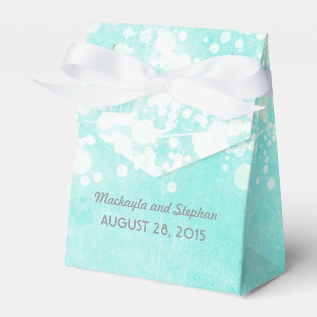 Caixinha De Lembrancinhas luz azul da corda do casamento (Frente)