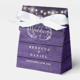 Caixinha De Lembrancinhas Luzes de Corda Floral Rústico Roxo Casamento de Ma
