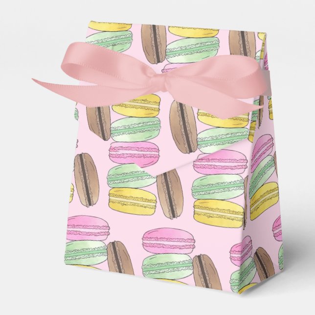 Caixinha De Lembrancinhas Macaron French Paery Cookies Macarons Patisserie (Frente)
