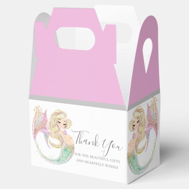 Caixinha De Lembrancinhas Mãe CHÁ DE FRALDAS De MERMAIDS (Aberto)