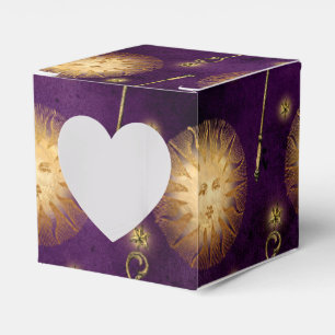 Caixinha De Lembrancinhas Mago Roxo e Dourado