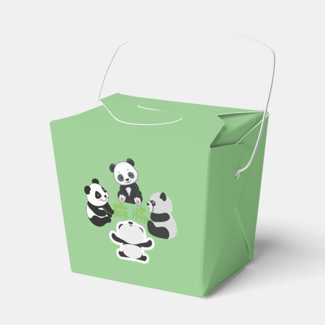 Caixinha De Lembrancinhas Mahjong Panda Cute Funny Favor Box (Frente)