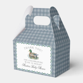 Caixinha De Lembrancinhas Mallard Duck Hunting Gingham Dessert Favor Boxes