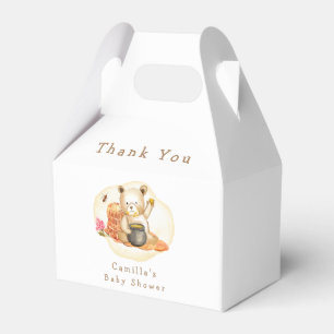 Caixinha De Lembrancinhas Mamãe Para Ser Chá de fraldas De Honeycomb Do Urso