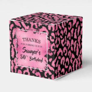 Caixinha De Lembrancinhas Mancha-leopardo Branca Elegante