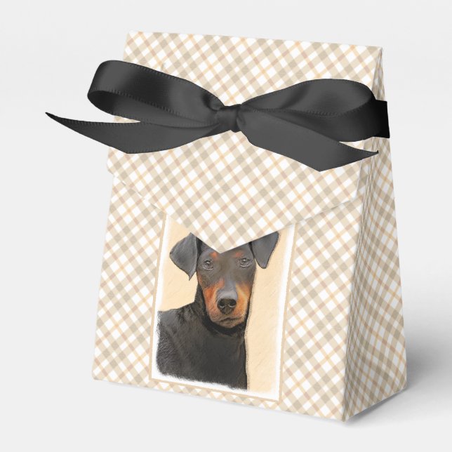 Caixinha De Lembrancinhas Manchester Terrier Pintura Original (Frente)