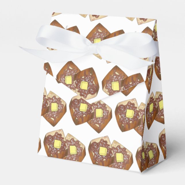 Caixinha De Lembrancinhas Manteiga de torrada francesa e Comida de café da m (Frente)