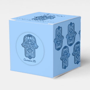 Caixinha De Lembrancinhas Mão do Henna de Hamsa (azul)
