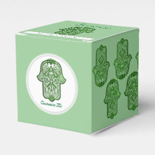 Caixinha De Lembrancinhas Mão do Henna de Hamsa (verde)