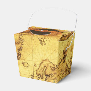 Caixinha De Lembrancinhas Mapa do mundo antigo VII do ouro velho do vintage