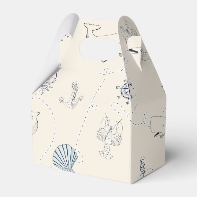 Caixinha De Lembrancinhas Mar náutico (Frente)