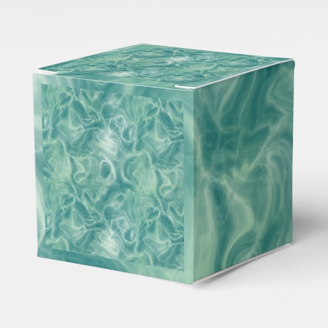 Caixinha De Lembrancinhas Marble Verde (Frente)