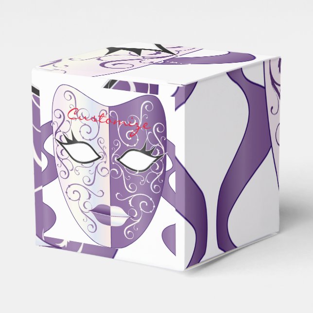 Caixinha De Lembrancinhas Mardi Gras Mask Thunder_Cove (Frente)