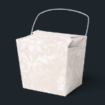 Caixinha De Lembrancinhas Marfim e Branco Grunge Danificado Damask<br><div class="desc">Caixa de favores de damasco vintage danificado,  marfim e branco brilhante.</div>